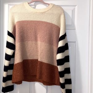 Multi color striped sweater